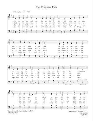 The Covenant Path - PDF Sheet Music - Sara Lyn Baril